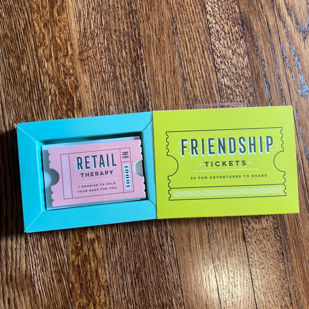 NWT Friendship Tickets NEW sealed. New in box.